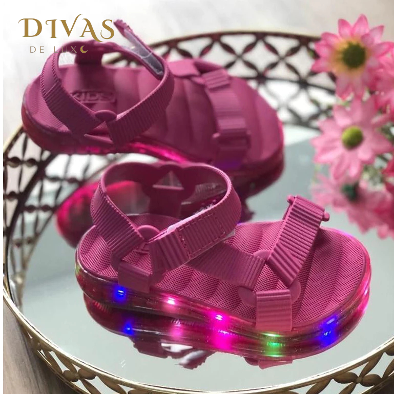 Sandalia Infantil Menina Menino Luz Led Luzinha Que Acende E Pisca
