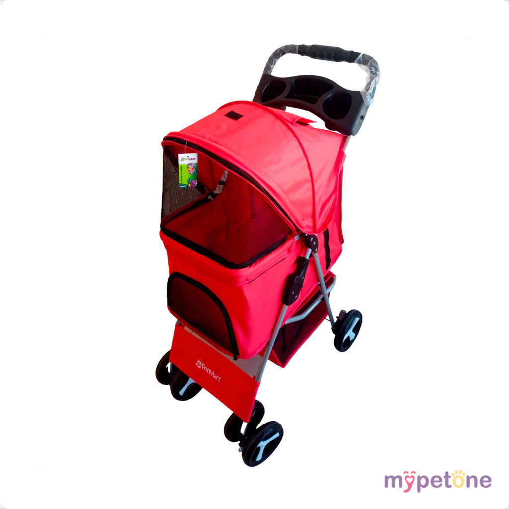 Carrinho Passeio Homepet para Cães e Gatos - Vermelho em Oferta na Shopee