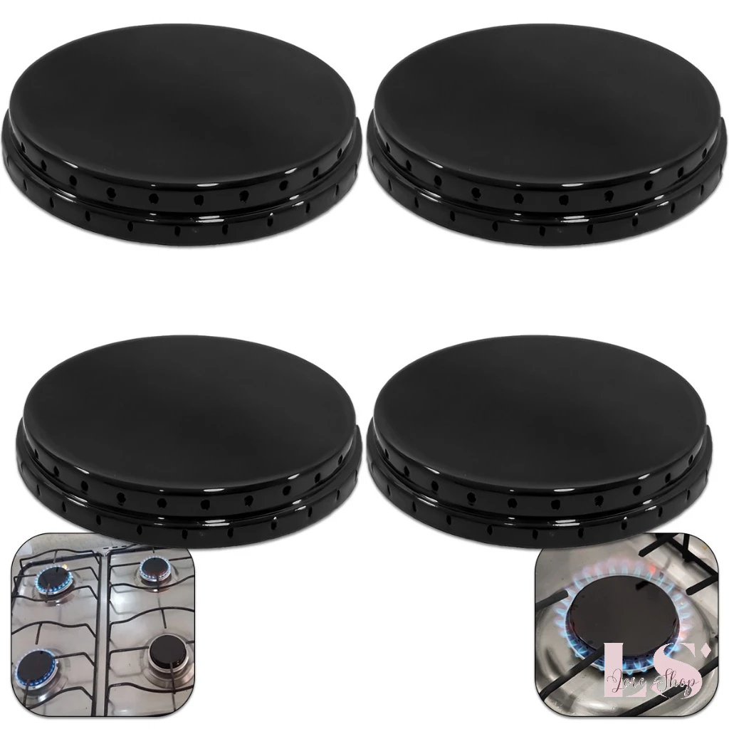 Kit Espalhadores Tampa Boca De Fogão Esmaltec 4 Bocas (2 Pequenas 2 Grandes)