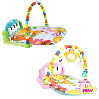 Tapete de Atividades Móbile Infantil Bebê Com Pedal De Música/Piano Para Bebê De 0-12 Meses