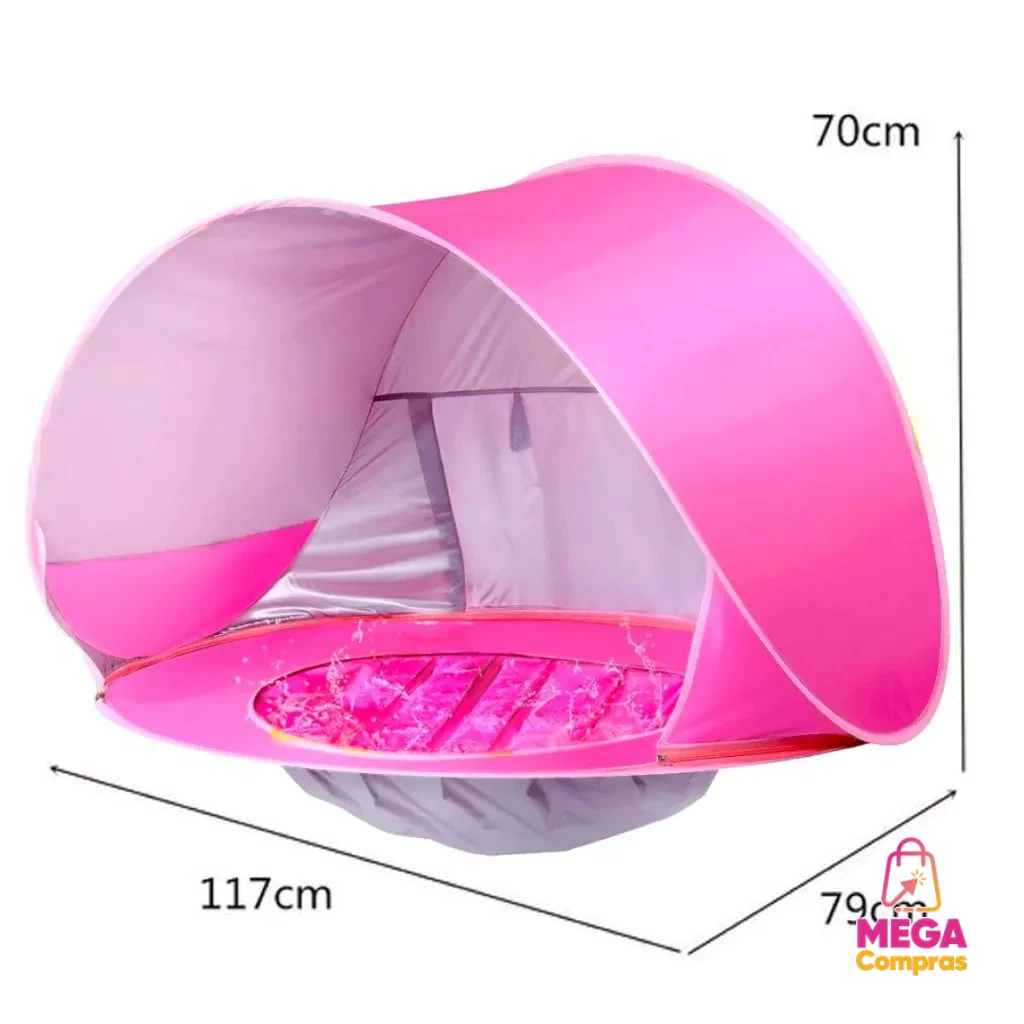 Tenda Barraca De Praia Com Piscina Infantil Bebê Proteção Solar UV