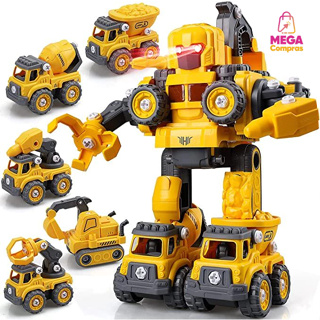 Robô Carrinho Brinquedo 5 Em 1 Construbots Monta E Desmonta Educativo Infantil Ferramentas Criativas em Oferta na Shopee