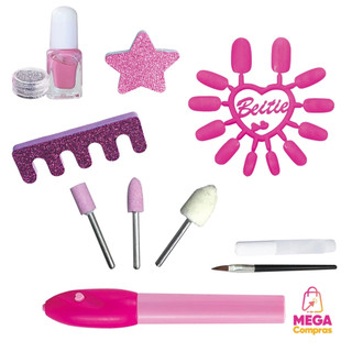 KIT DE UNHAS MÁGICAS BRINQUEDO INFANTIL COM MÁQUINA DE LIXAR E ACESSÓRIOS em Oferta na Shopee