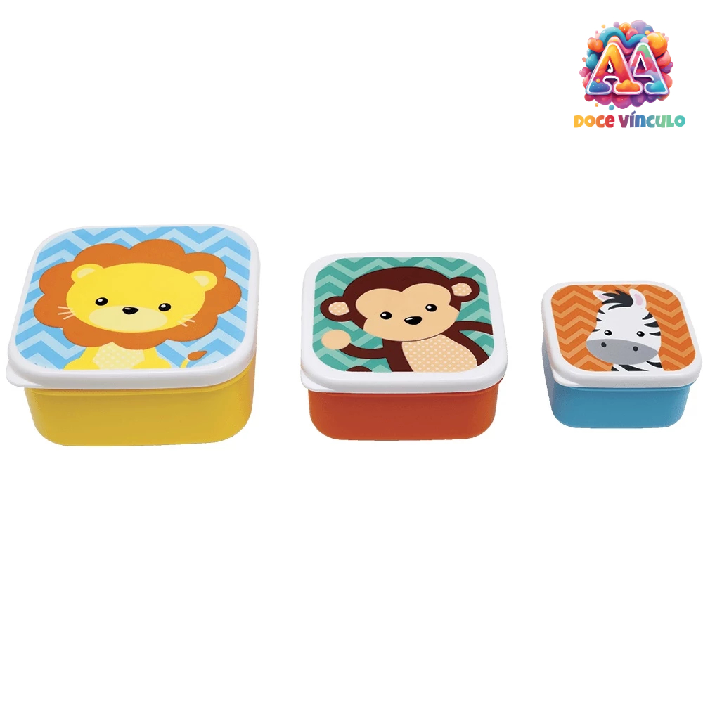 Kit 3 Potinhos Animais Pote Papinha Animal Fun Buba Oferta