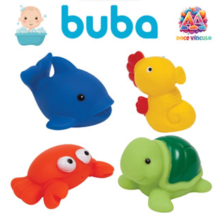 Kit 4 Bichinhos Banho Banheira Animais Marinhos Esguicham Água - Buba