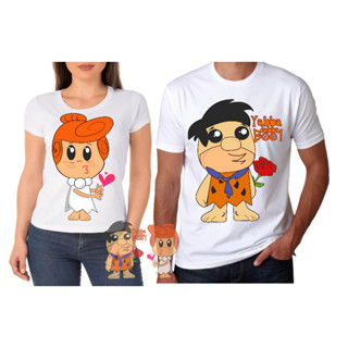 Kit Camisa Casal Os Flintstones Fred e Vilma