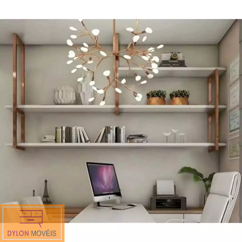 Kit prateleira COR DOURADO GOLDE INDUSTRIAL Planejado em Oferta na Shopee