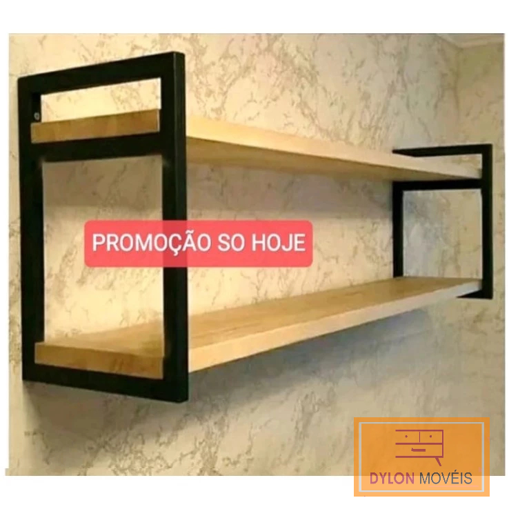 Prateleiras/ nicho estilo Industrial(ferro e madeira ou so ferro) escolha a sua melhor opç...