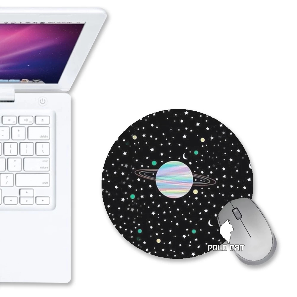 Mouse Pad Redondo Planeta Universo Estrelas