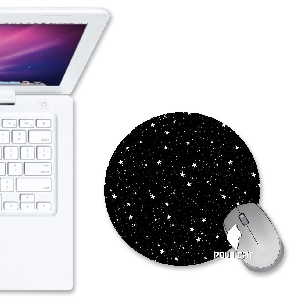 Mouse Pad Redondo Estrelas Universo Desenho Circ