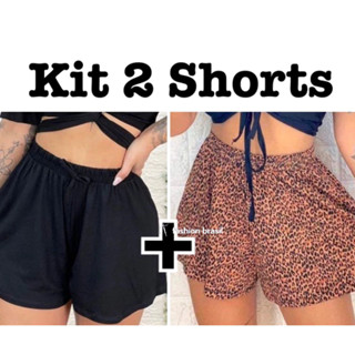 Kit 2 Shorts Feminino Godê Soltinho Viscolaycra