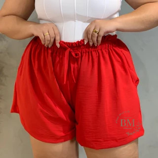 Short Duna Feminino PLUS SIZE Várias Cores Verão 2024 NÂO POSSUÍ BOLSO 2024