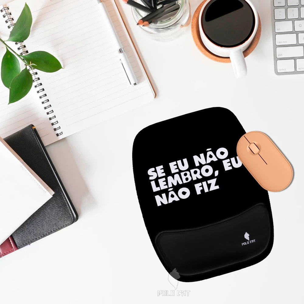 Mouse Pad Ergonomico Retangular Se eu não lembro, eu não fiz