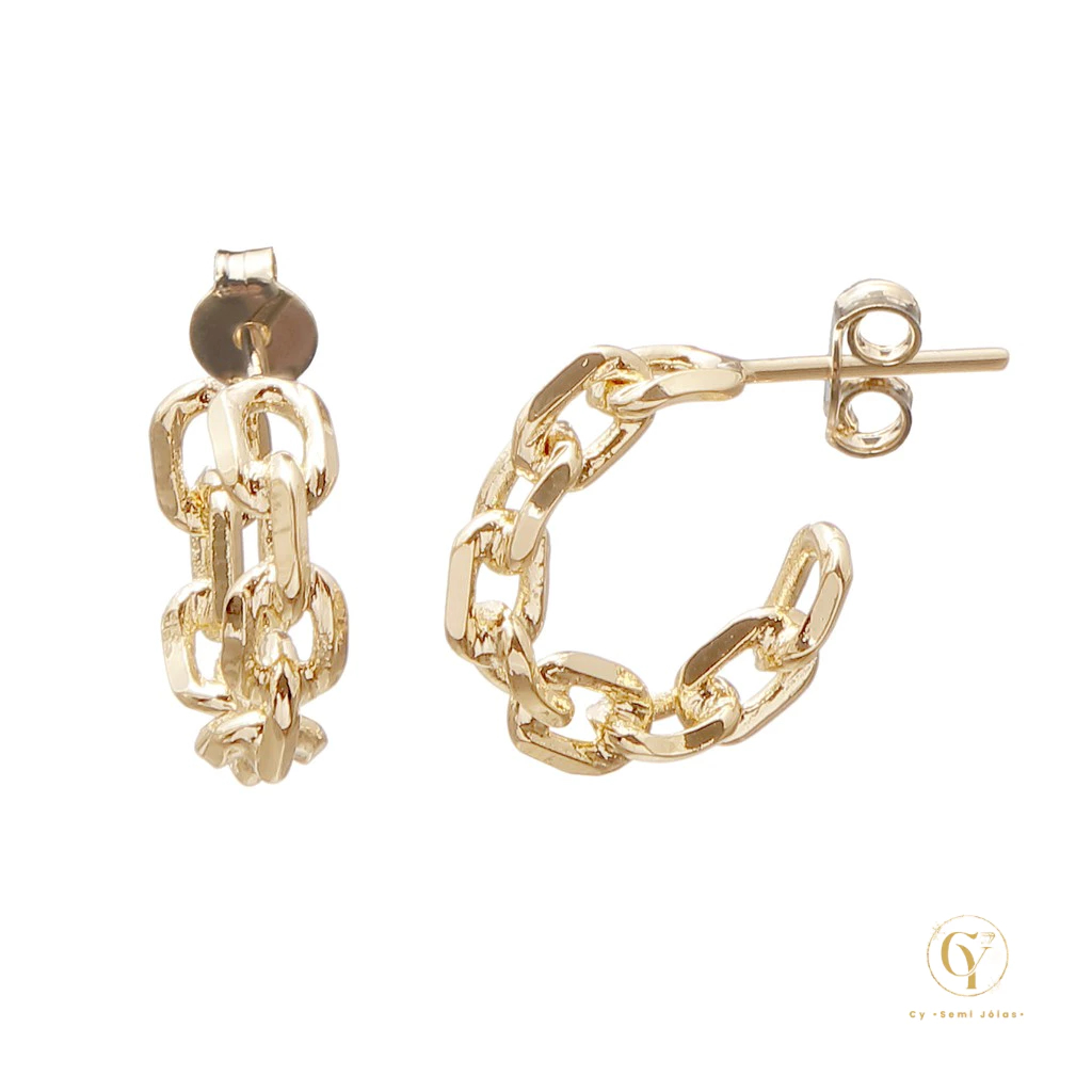 Argola/Brinco - Corrente Cartier Peq. Feminino - Prateado