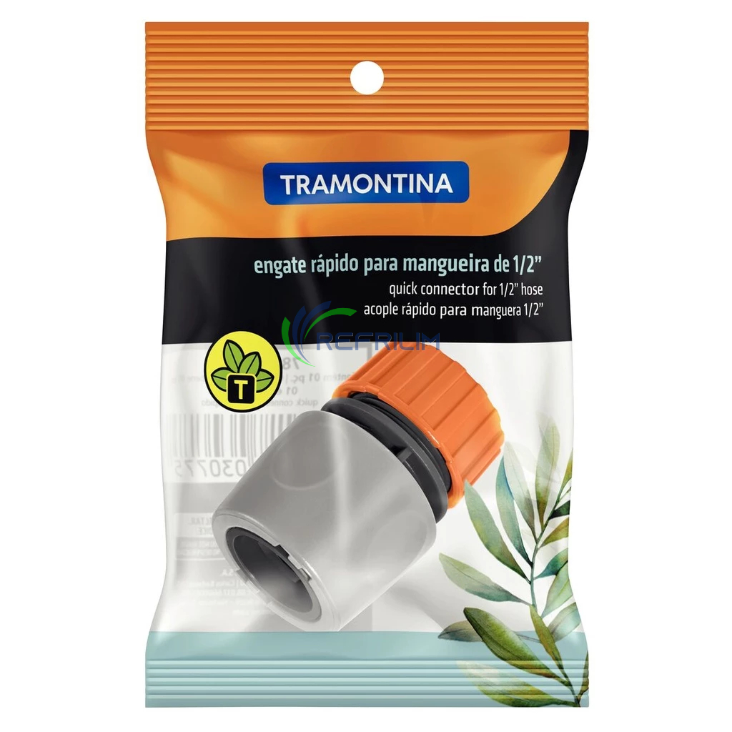 Engate Rápido para Mangueira de Jardim 1/2 Tramontina Conector Rápido Plástico
