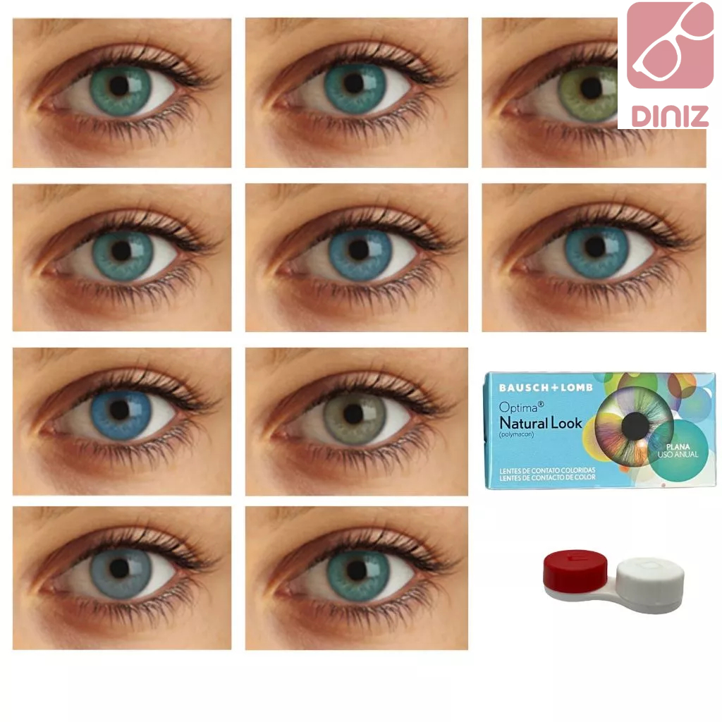 Lente de Contato Colorida Anual - Natural Look - Bausch Lomb - Anual - Com Cor - Sem Grau