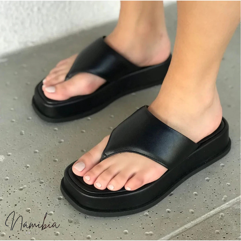 Sandália Feminina Plataforma Susi Lançamento 2024 Salto liso Promoção