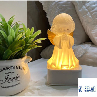 Abajur Luminária Anjo da Guarda Asa Dourado Plástico e Borracha pilha e USB 18 cm Muda de Cor ao Toque em Oferta na Shopee