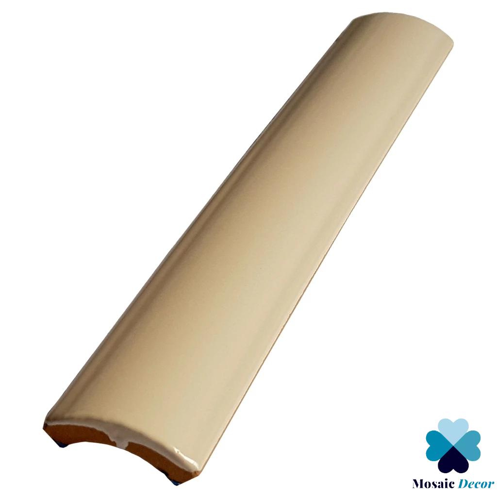Kit 12 Cantoneiras P/ Piscina 3m Linear 3,5x25cm Bege