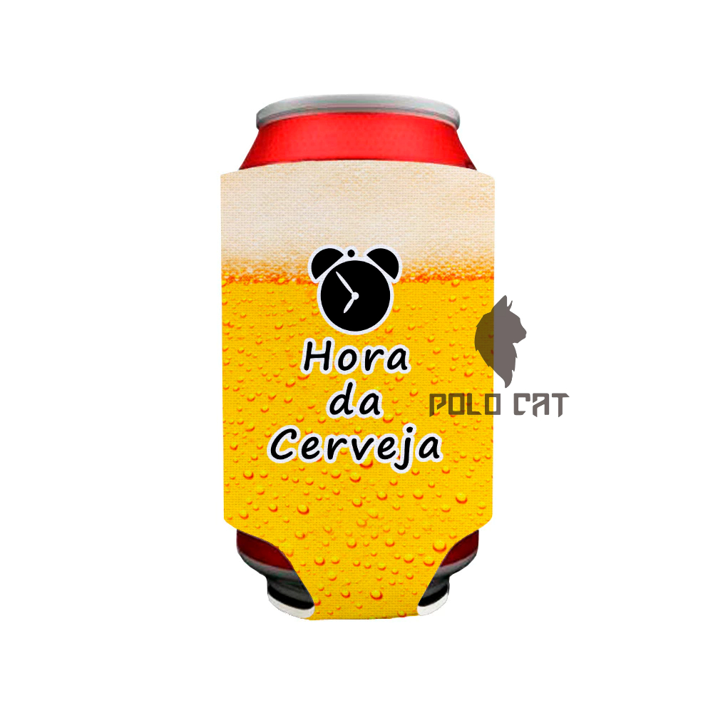 Porta Lata Neoprene 350ml Hora da Cerveja Bebida