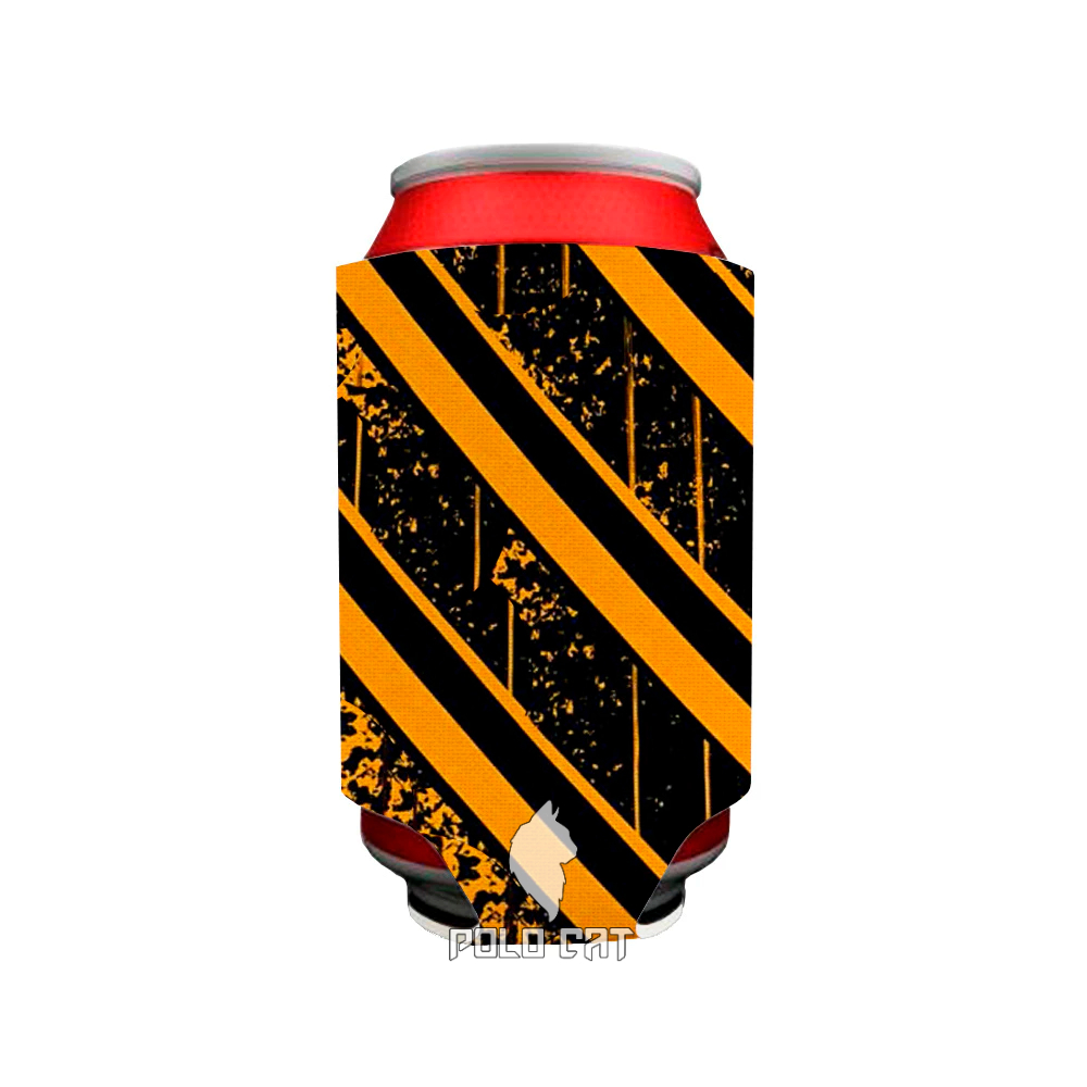 Porta Lata Neoprene 350ml Laranja Faixa Transversal