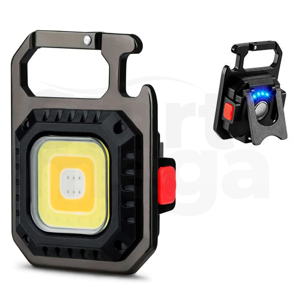 Mini Lanterna Led Portátil Chaveiro Usb Recarregável Iluminação Ajustável 6 Modos De Luz Branca