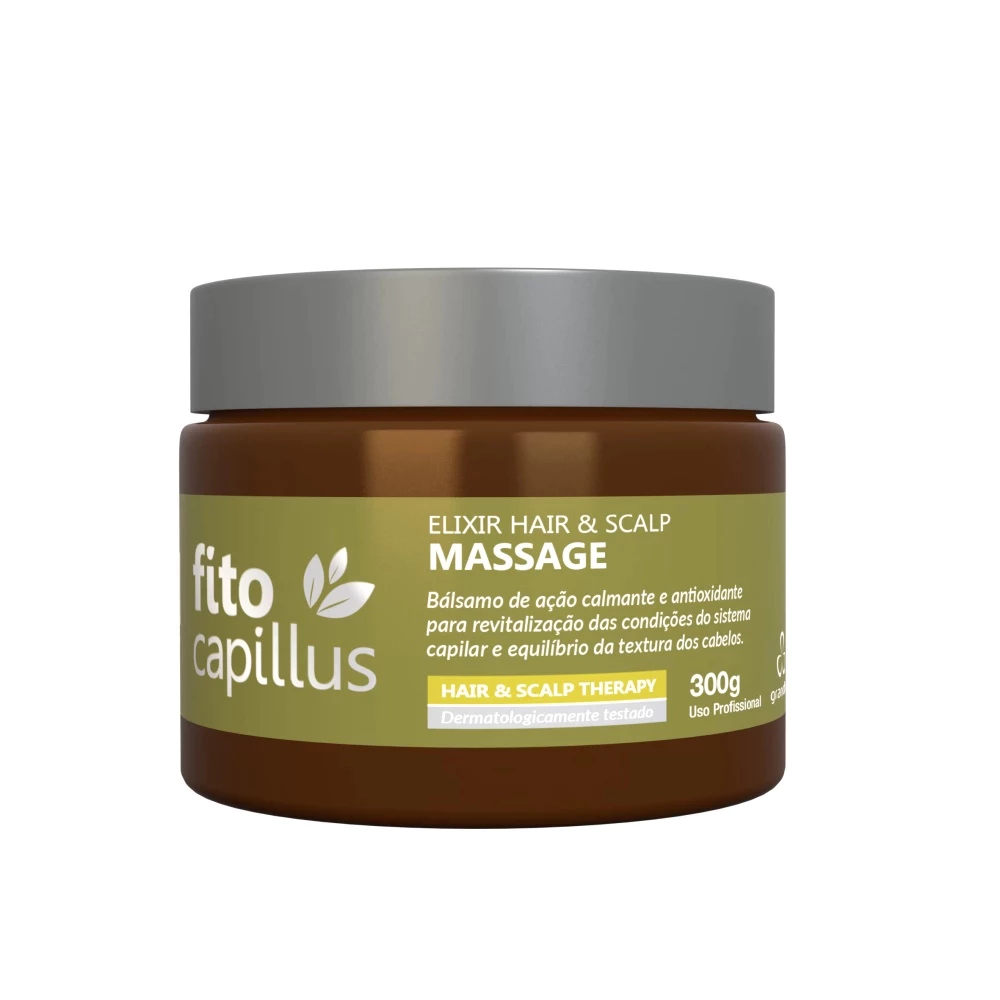 Grandha Máscara Capilar Fito Capillus Herbal Elixir Massage 300g contra Feridas do Couro Cabeludo em Oferta na Shopee