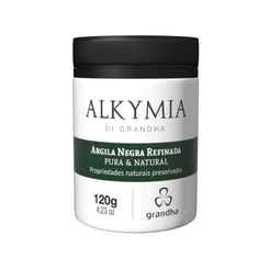 Grandha Alkymia Argila Negra Micro Refinada 120G Remoção de Melasmas e Toxinas Redução de Manchas