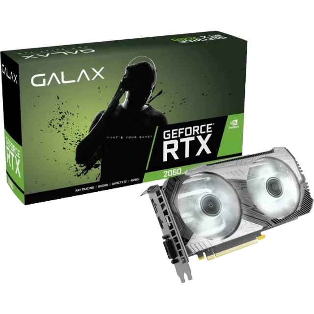 PLACA DE VIDEO GALAX GEFORCE RTX 2060 PLUS 1-CLICK OC, 12GB, GDDR6, 192-BIT, 26NRL7HP68NC