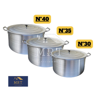 Kit Panela Grande Caçarola Aluminio Linha Hotel N40 N35 N30 / Restaurante / Industrial / Feijoada em Oferta na Shopee