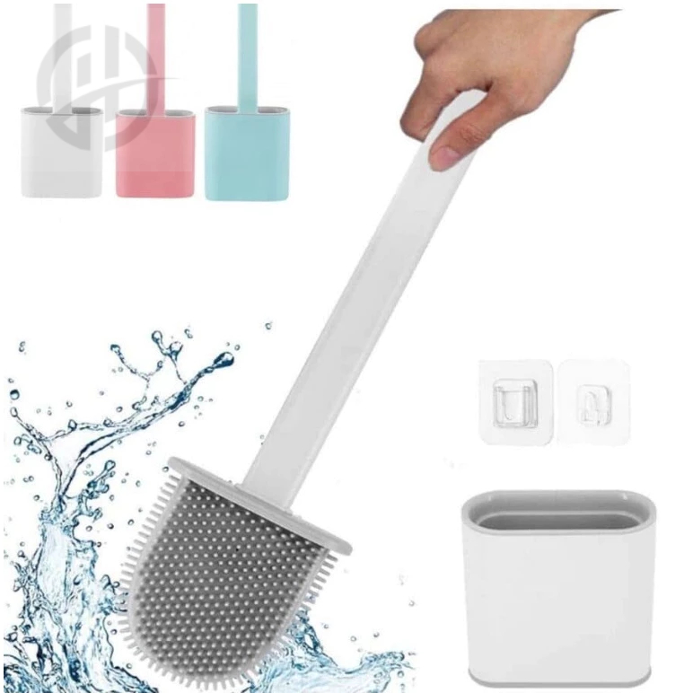 Escova De Silicone Vaso Sanitário Base Para Banheiro Privada Com Suporte