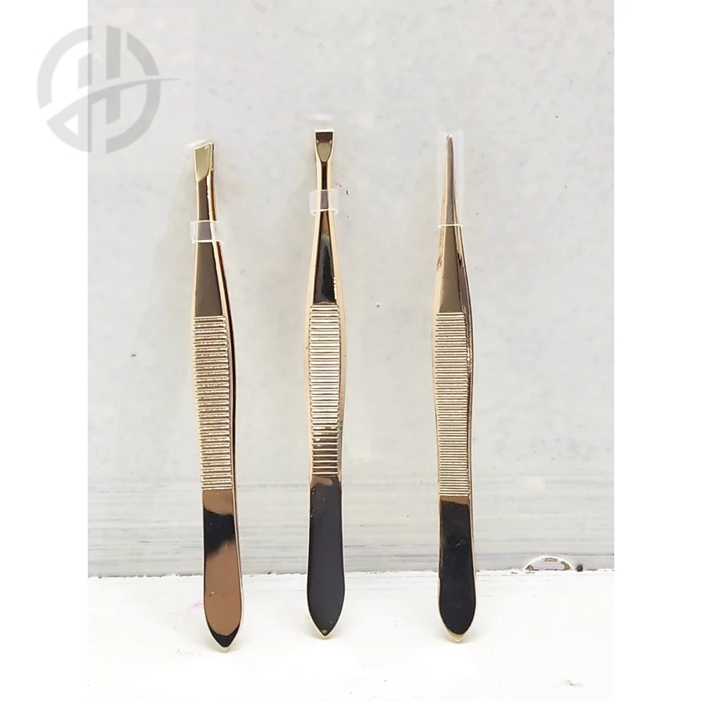 3 kit Pinça Profissional Em Aço Inoxidável Para Sobrancelha / Remoção De Pelos / Sobrancelha