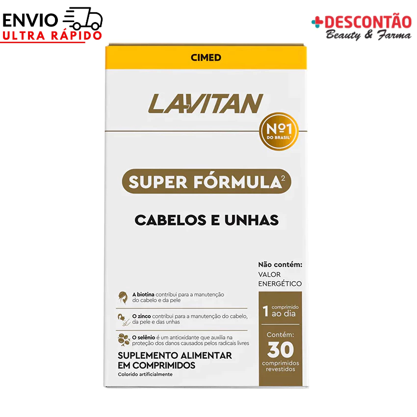 Lavitan Cabelos e Unhas Super Fórmula 30 Comprimidos - Cimed