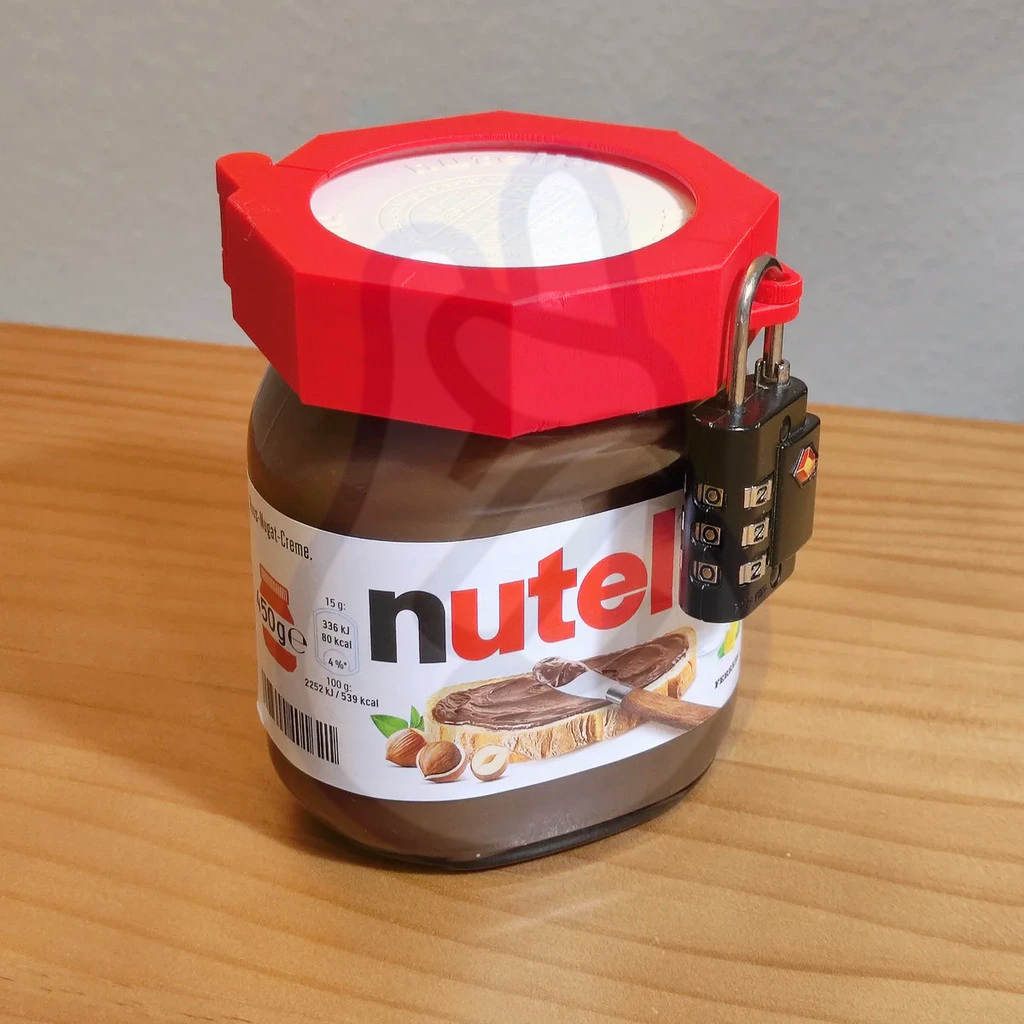 Tampa Segura para Nutella - Nutella Lock - para potes de Nutella