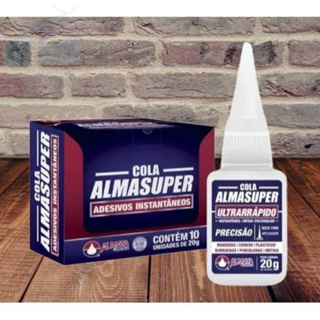 Cola Almasuper 20g Adesivo Instantâneo Ultra Rápido Cx C/ 10. em Oferta na Shopee