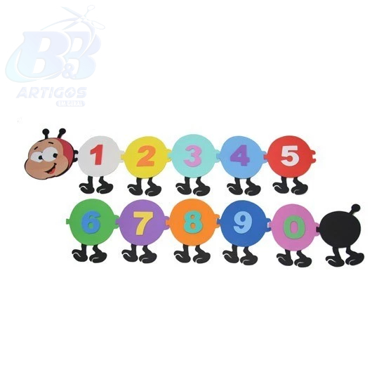 Números Centopéia Em Eva - De 0 A 9 - 12 Peças.. em Oferta na Shopee