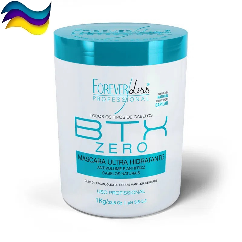 Btx Zero Forever Liss 1000g Realinhamento Máscara Capilar Tratamento Anti Frizz e Volume em Oferta na Shopee