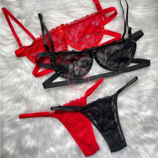 Mit Lingerie Conjunto Sexy Gringa Sutiã Sem Bojo Meia Taça Com Aro + Calcinha Regulável em Oferta na Shopee