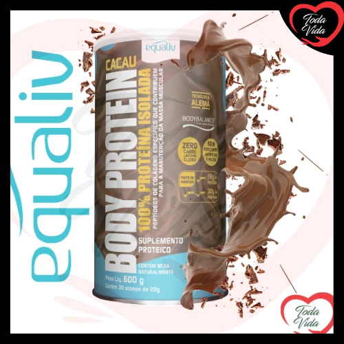 Body Protein Cacau 100% Proteina Isolada Whey - Equaliv 450G