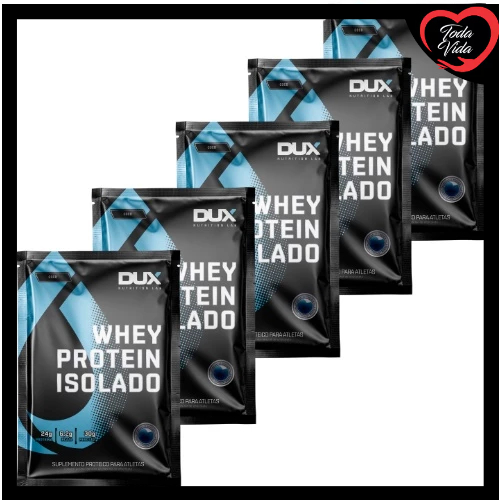 Kit 5 Saches Whey Protein Isolado Sabor Unico Neutro