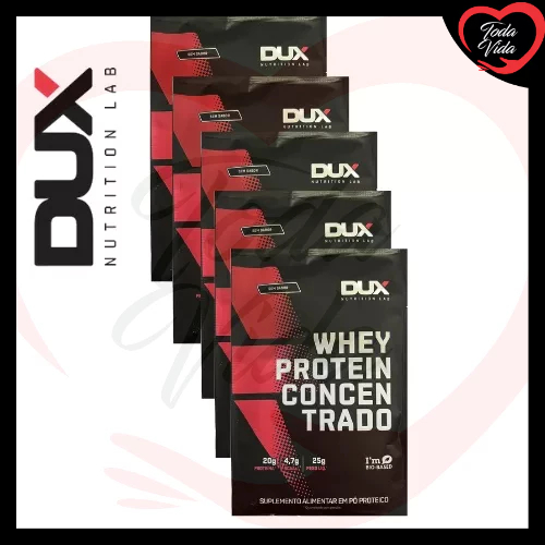 Whey Protein Concentrado Sem Sabor Kit 5 Saches Sabor Unico