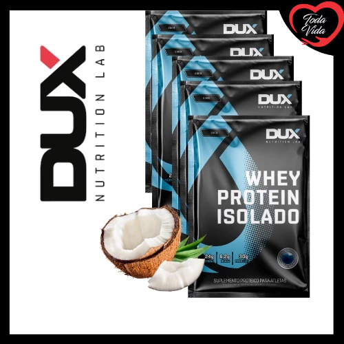 Whey Protein Isolado Coco Kit 5 Saches Sabor Unico