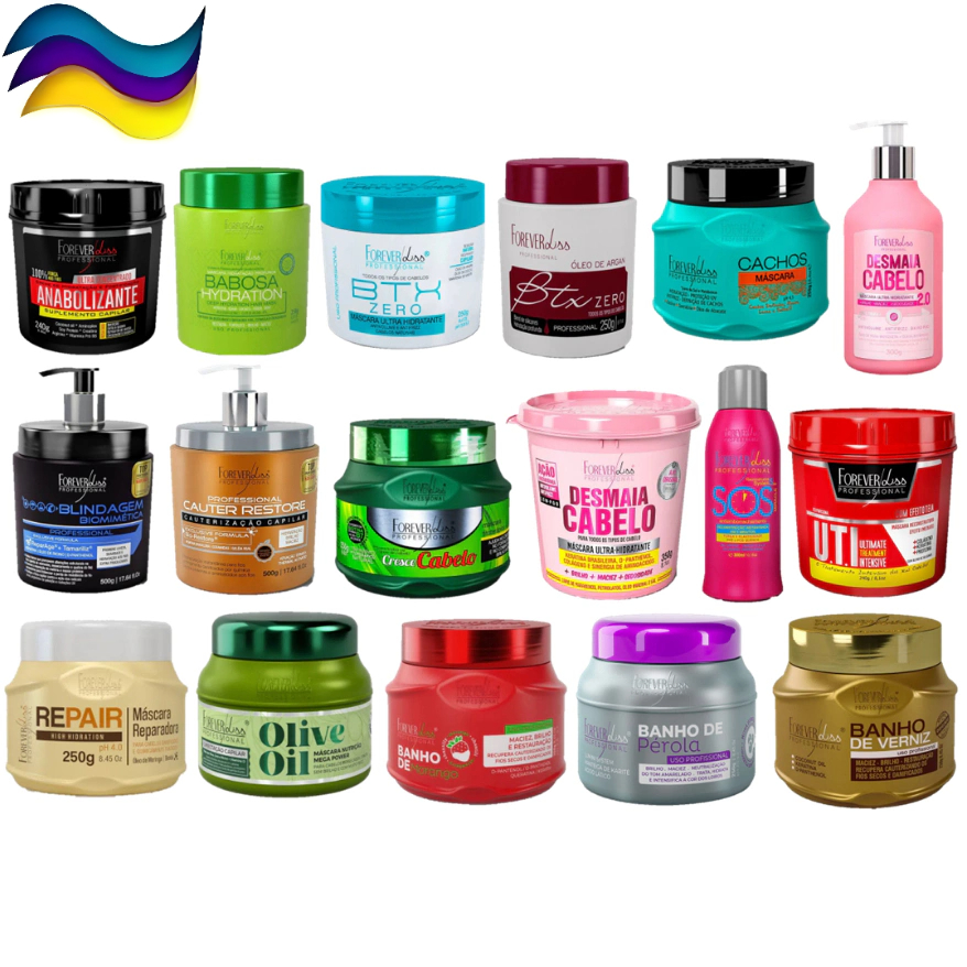 Forever Liss Máscaras Hidratação Nutrição Reconstrução Blindagem Umectação Cauterização Cronograma em Oferta na Shopee