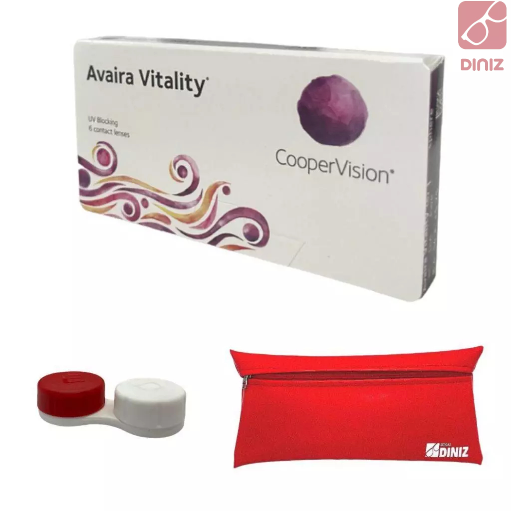 Lentes De Contato Avaira Vitality Coopervision - Com Grau + Estojo