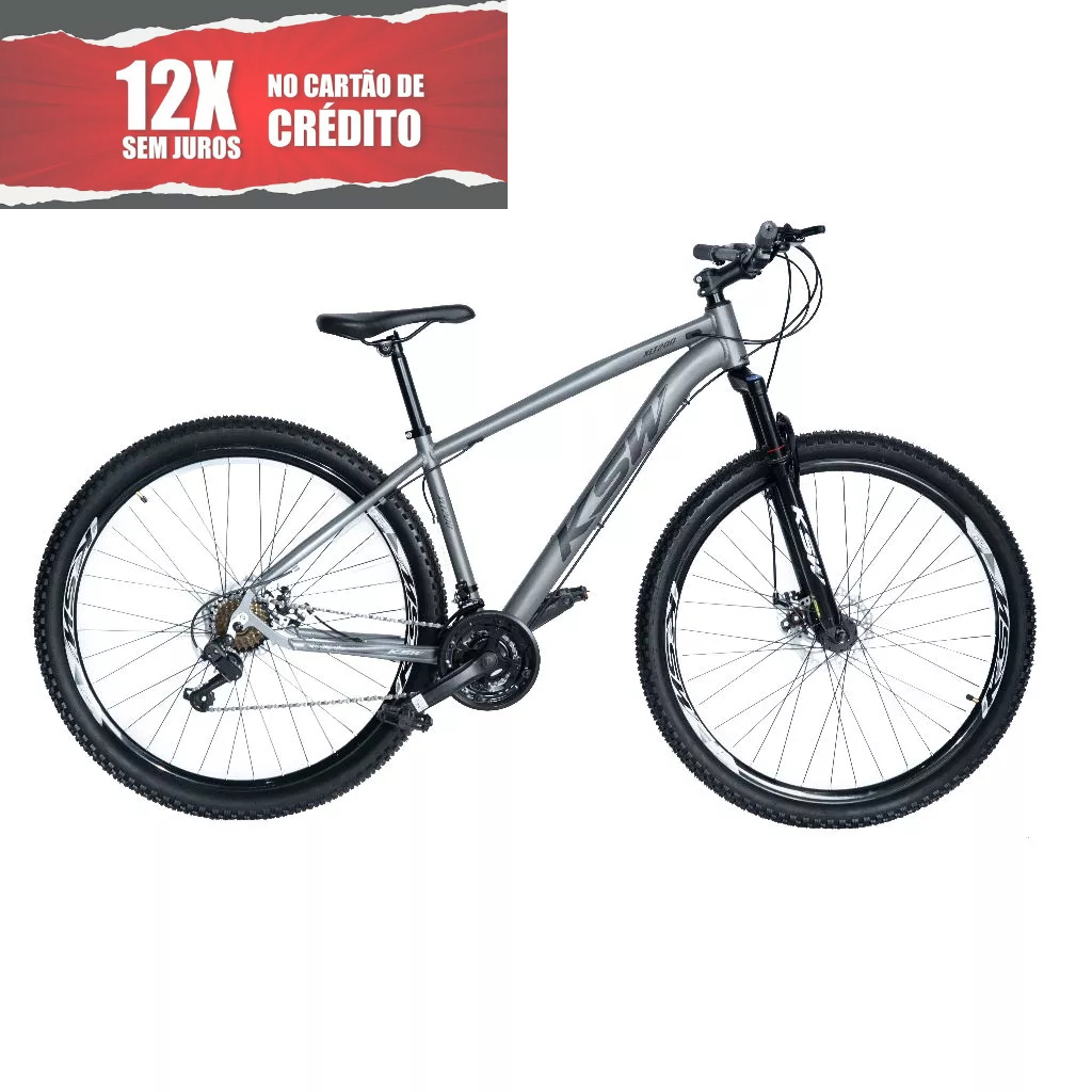 Bicicleta Bike Aro 29 KSW XLT 200 MTB Alumínio 21V Marchas Rapid Fire - Cabeamento Superior Interno