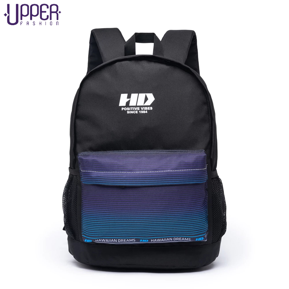Mochila HD Bolsa Preta Reforçada Trabalho Casual Básica Faculdade Masculina Unissex Feminina