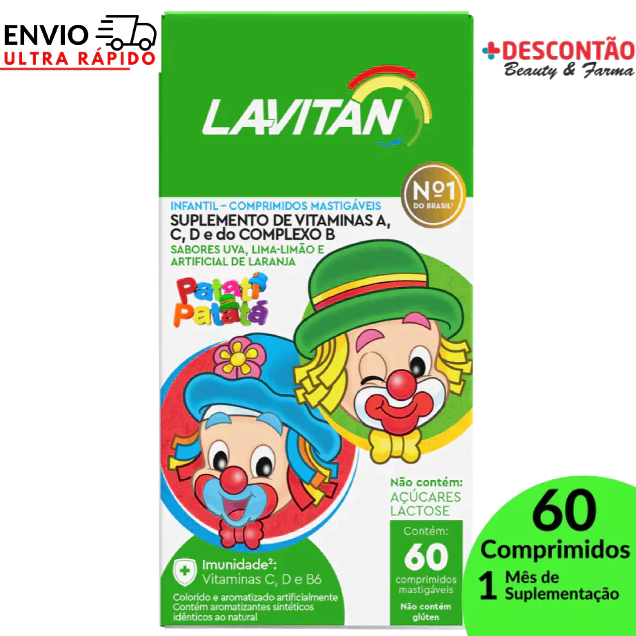 Vitamina Infantil Lavitan Mastigável 60 Comprimidos - Cimed