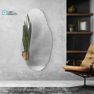 Espelho Organico 80x50 90x60 115x60cm Grande Moderno Super Lançamento em Promoção com Suporte em Oferta na Shopee