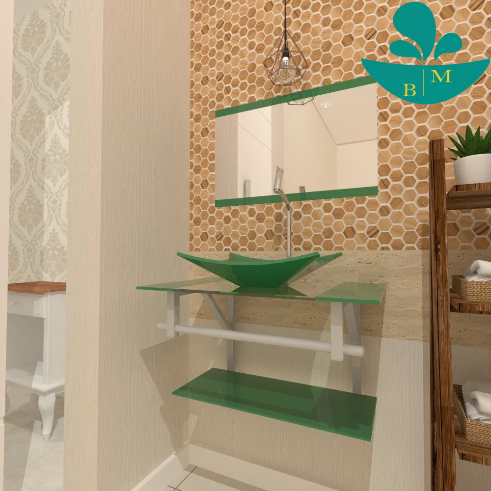 GABINETE DE VIDRO SAN MARINO 60CM AC VERDE em Oferta na Shopee