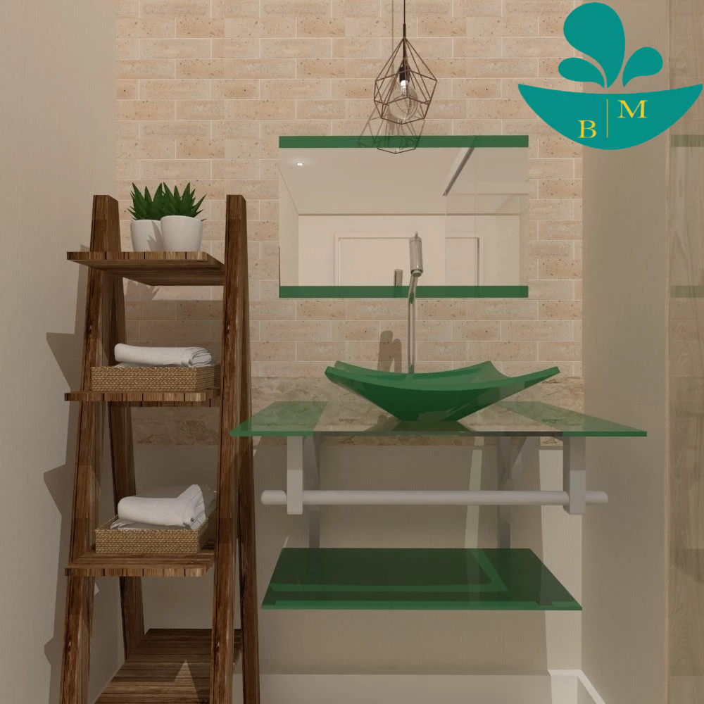 GABINETE DE VIDRO UCRÂNIA 60CM AC VERDE